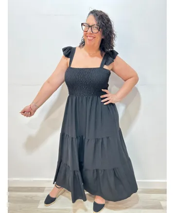 Vestido volantes Botsuana - Ropa tallas grandes mujer moderna