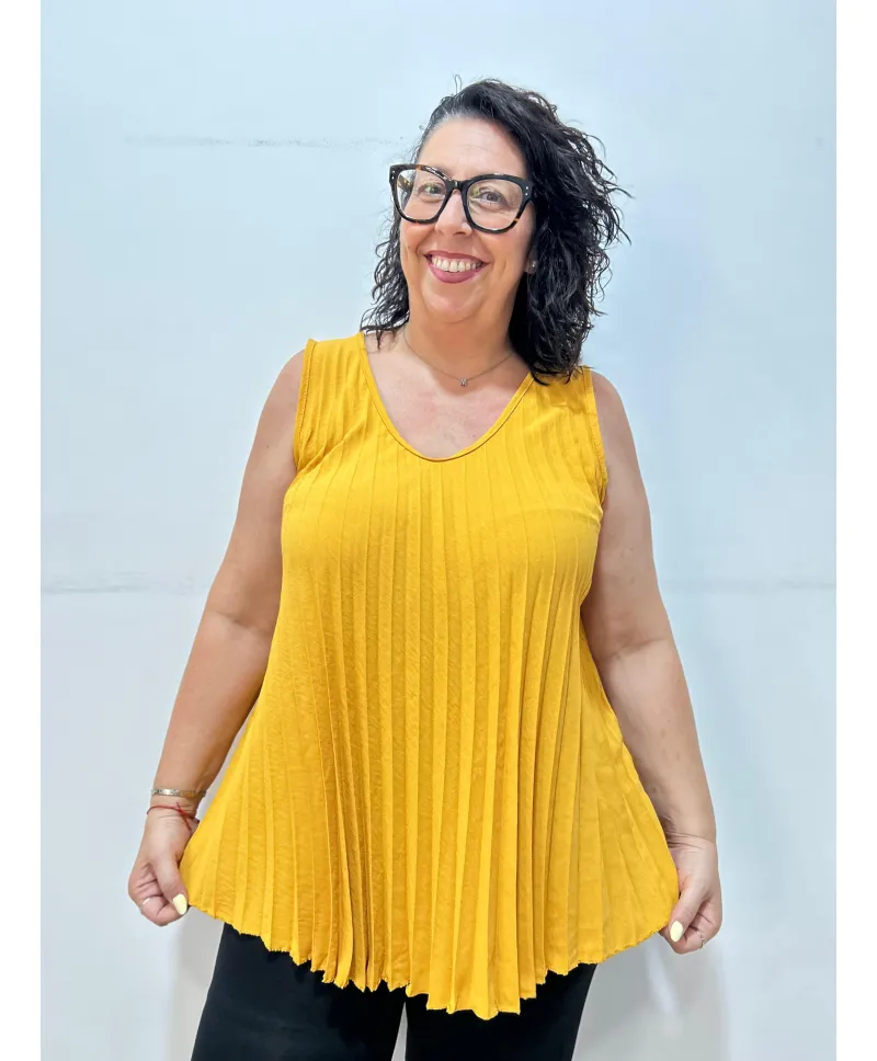 Blusa plisada Florea - Blusas Tallas Grandes Blusa plisada Florea - Blusas Tallas Grandes