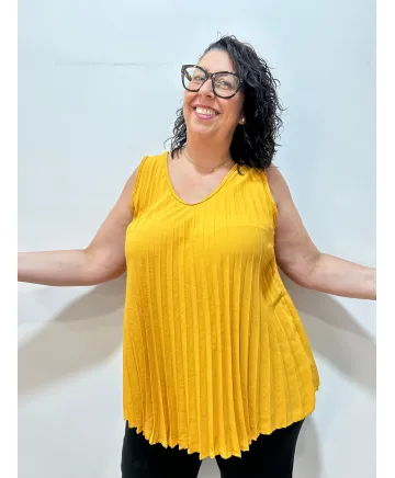 Blusa plisada Florea - Blusas Tallas Grandes Blusa plisada Florea - Blusas Tallas Grandes