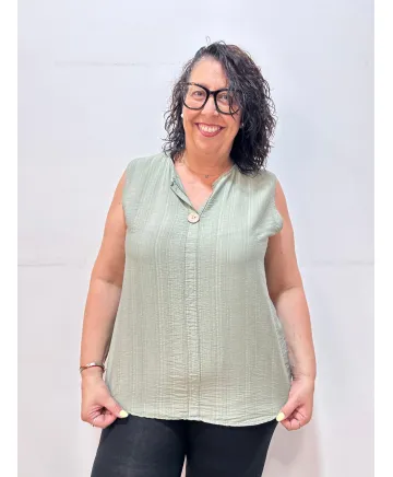 Blusa botón  Lunix - Blusas Tallas Grandes