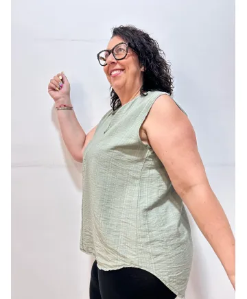Blusa botón  Lunix - Blusas Tallas Grandes