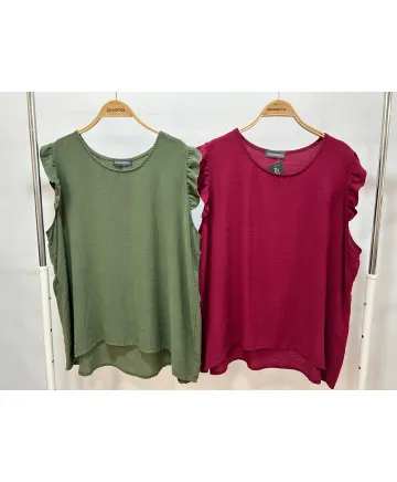 Camiseta volantes Venecia - Camisetas y Tops Tallas Grandes