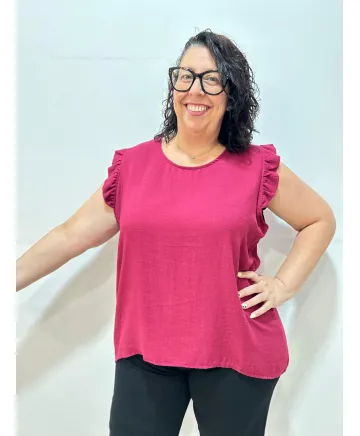 Camiseta volantes Venecia - Camisetas y Tops Tallas Grandes