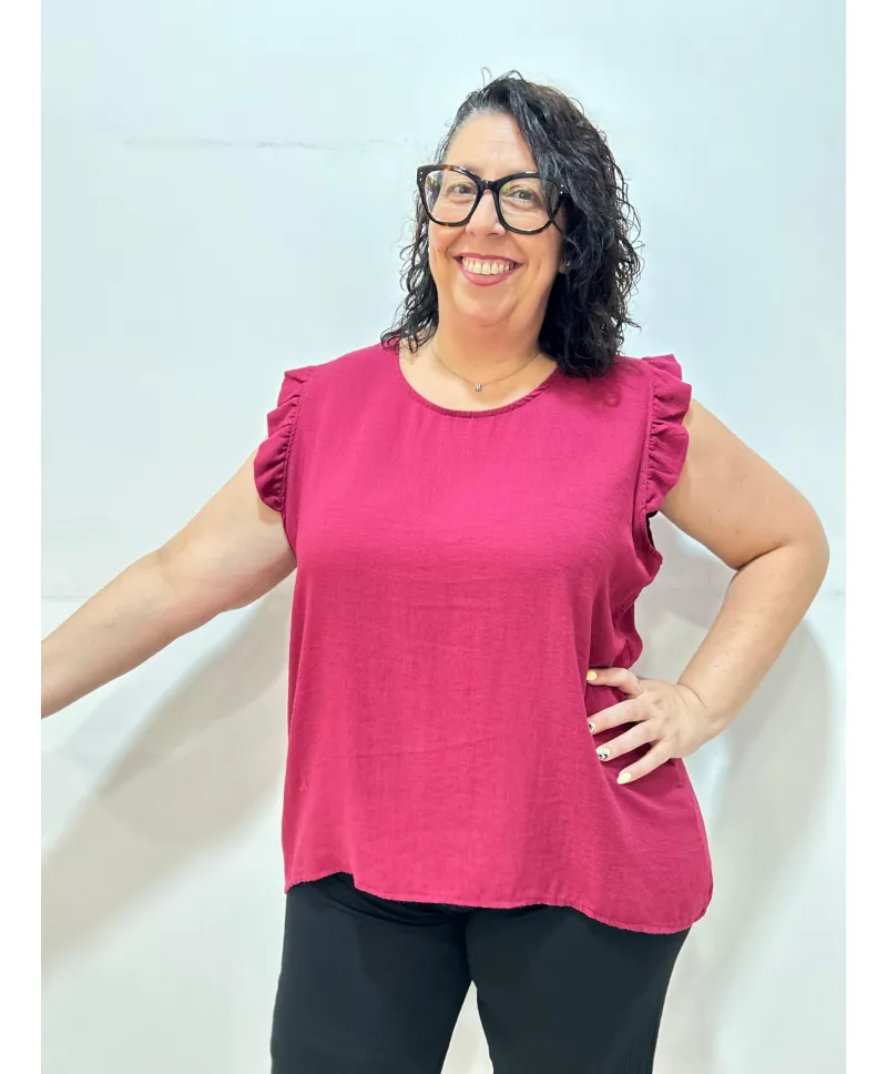 Camiseta volantes Venecia - Camisetas y Tops Tallas Grandes