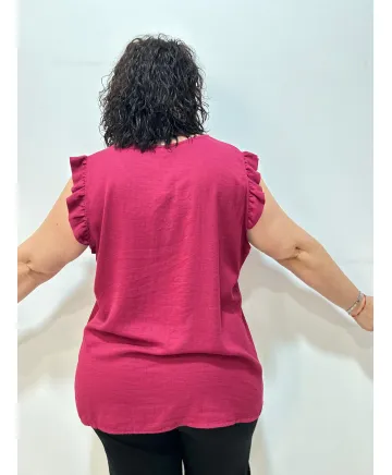 Camiseta volantes Venecia - Camisetas y Tops Tallas Grandes