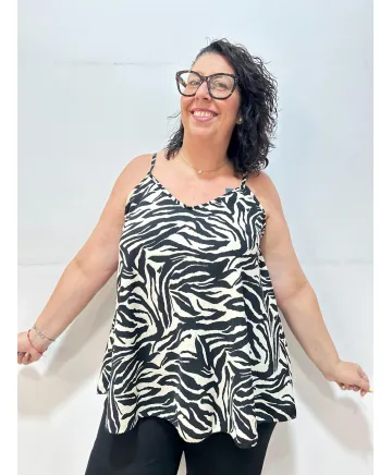 Top cebra Nova - Camisetas y Tops Tallas Grandes