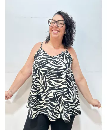 Top cebra Nova - Camisetas y Tops Tallas Grandes