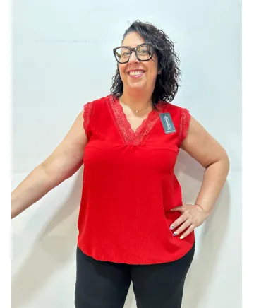 Blusa Lencera Vela - Ropa tallas grandes mujer moderna