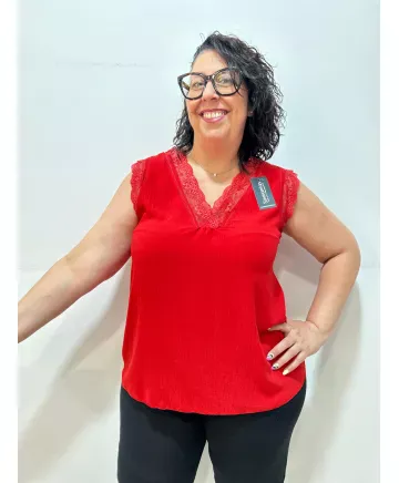 Blusa Lencera Vela - Ropa tallas grandes mujer moderna