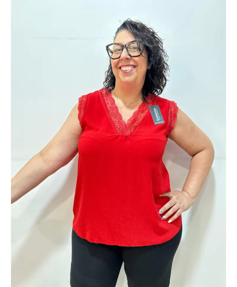 Blusa Lencera Vela - Ropa tallas grandes mujer moderna