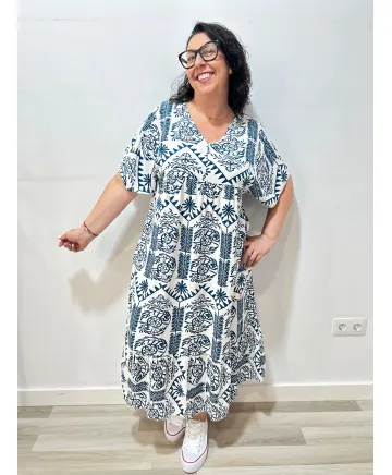 Vestido hojas Gambia - Vestidos Tallas Grandes