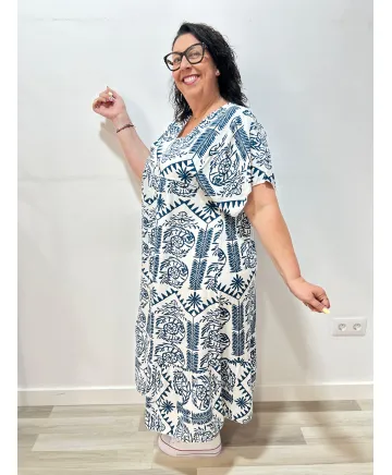 Vestido hojas Gambia - Vestidos Tallas Grandes Vestido hojas Gambia - Vestidos Tallas Grandes