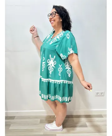 Vestido floral Kumiko - Vestidos Tallas Grandes Vestido floral Kumiko - Vestidos Tallas Grandes