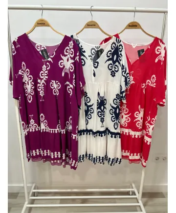Vestido floral Kumiko - Vestidos Tallas Grandes Vestido floral Kumiko - Vestidos Tallas Grandes