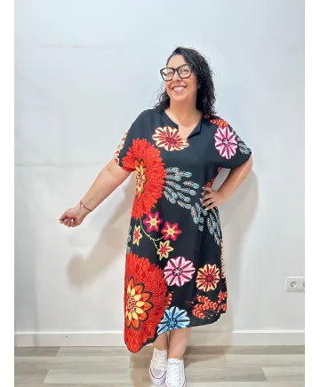 Vestido multicolor Chad - Vestidos Tallas Grandes Vestido multicolor Chad - Vestidos Tallas Grandes