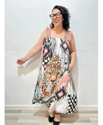 Vestido tigre Alma - Vestidos Tallas Grandes