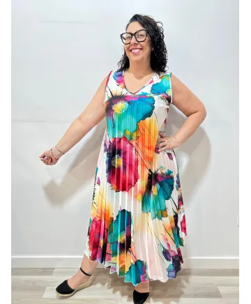 Vestido estampado Lunara - Vestidos Tallas Grandes