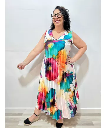 Vestido estampado Lunara - Vestidos Tallas Grandes