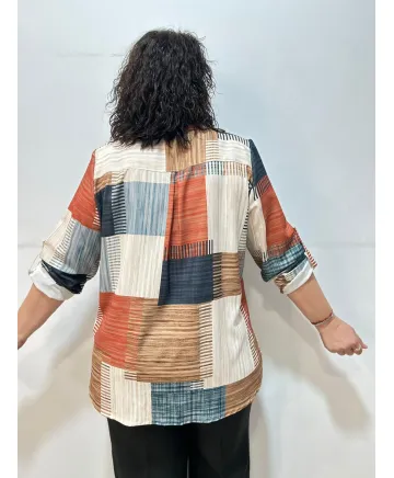 Camisa cuadros Úbeda - Ropa tallas grandes mujer moderna