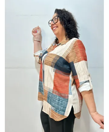 Camisa cuadros Úbeda - Ropa tallas grandes mujer moderna
