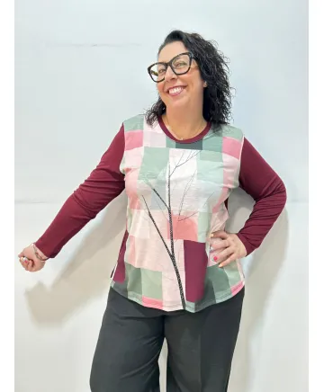 Camiseta ramas Avilés - Ropa tallas grandes mujer moderna