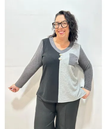 Camiseta bolsillo Getafe - Ropa tallas grandes mujer moderna