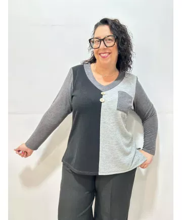 Camiseta bolsillo Getafe - Ropa tallas grandes mujer moderna