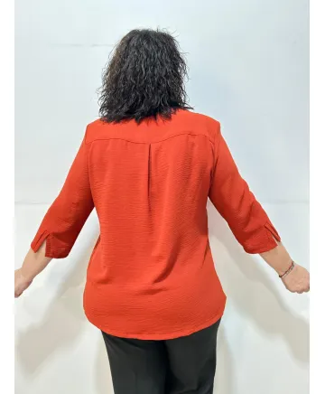 Blusa teja Calella - Ropa tallas grandes mujer moderna Blusa teja Calella - Ropa tallas grandes mujer moderna