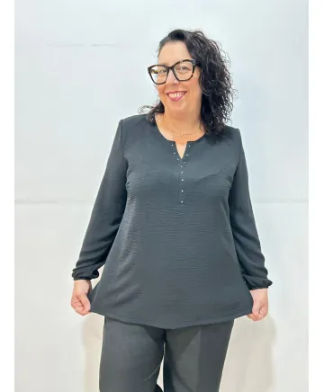 Blusa negra Linares - Nueva colección Tallas Grandes