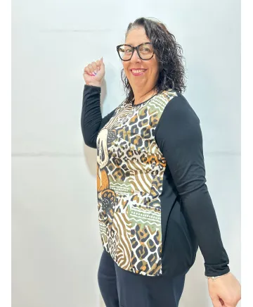 Camiseta animal Panda - Ropa tallas grandes mujer moderna