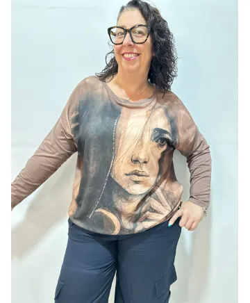 Camiseta rostro Georgia - Camisetas y Tops Tallas Grandes