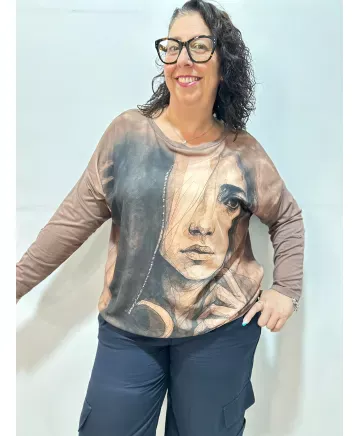 Camiseta rostro Georgia - Camisetas y Tops Tallas Grandes