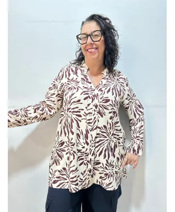 Blusa mao Detroit - Ropa tallas grandes mujer moderna