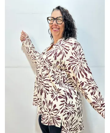 Blusa mao Detroit - Ropa tallas grandes mujer moderna