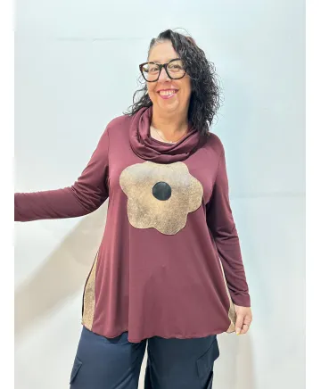 Camiseta foulard Villalba - Ropa tallas grandes mujer moderna