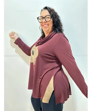 Camiseta foulard Villalba - Ropa tallas grandes mujer moderna