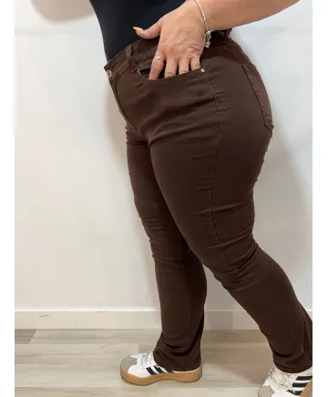 Pantalon chocolate Abrera - Pantalones Tallas Grandes