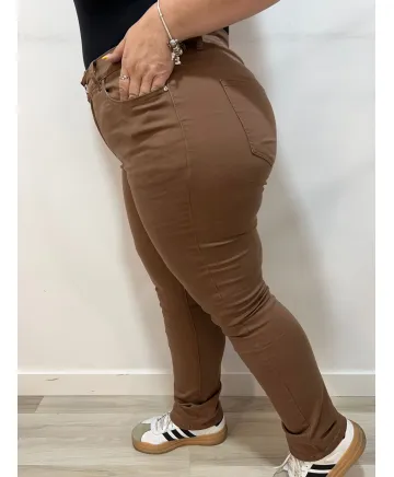 Pantalon marron Abrera - Pantalones Tallas Grandes