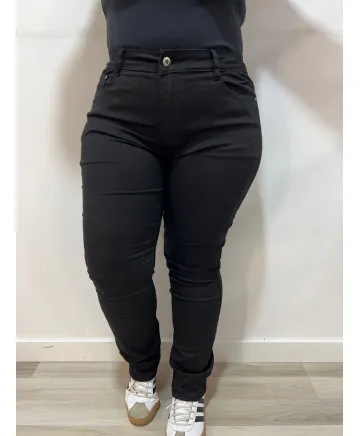 Pantalon negro Abrera - Ropa tallas grandes mujer moderna