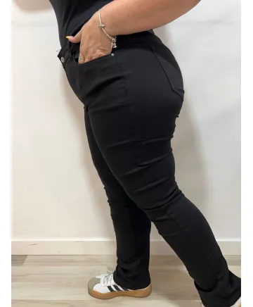 Pantalon negro Abrera - Ropa tallas grandes mujer moderna