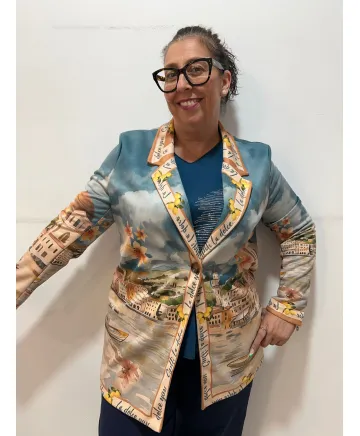 Americana estampada Peñiscola - Chaquetas Tallas Grandes