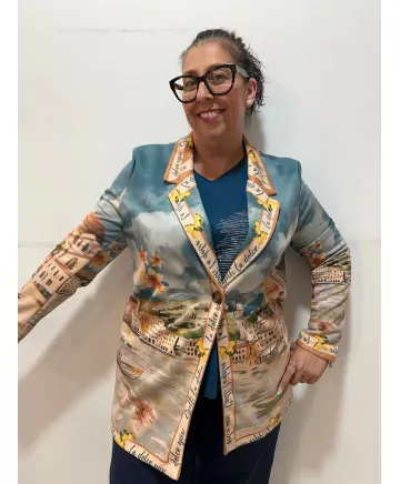 Americana estampada Peñiscola - Chaquetas Tallas Grandes