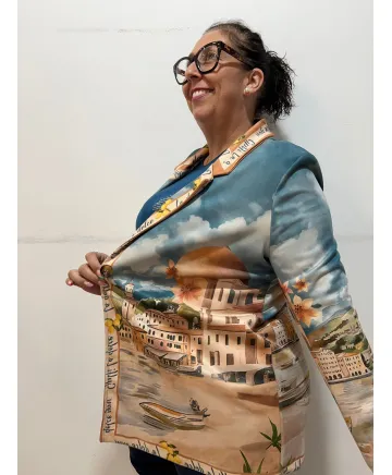 Americana estampada Peñiscola - Chaquetas Tallas Grandes