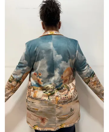 Americana estampada Peñiscola - Chaquetas Tallas Grandes