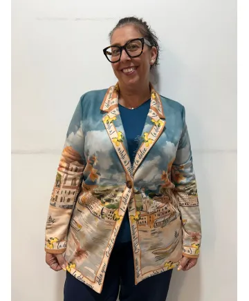 Americana estampada Peñiscola - Chaquetas Tallas Grandes