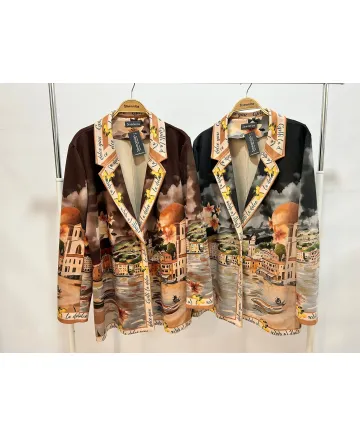 Americana estampada Peñiscola - Chaquetas Tallas Grandes