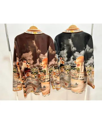 Americana estampada Peñiscola - Chaquetas Tallas Grandes