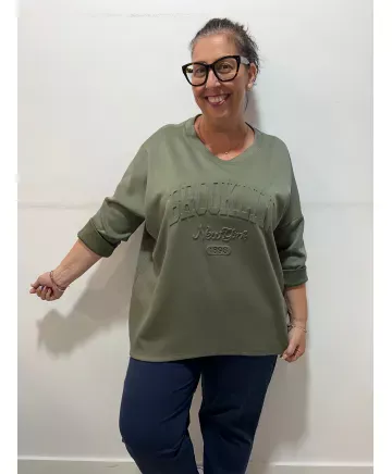 Sudadera punto New York - Sudaderas Tallas Grandes