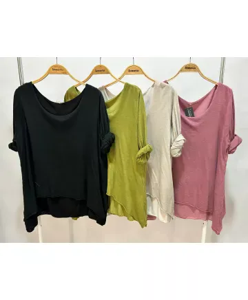 Camiseta doble capa Bigas - Ropa tallas grandes mujer moderna