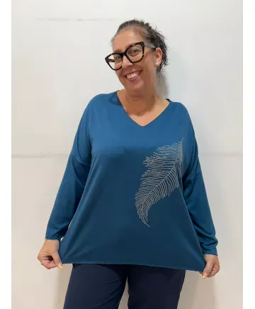 Jersey stras Artes - Ropa tallas grandes mujer moderna